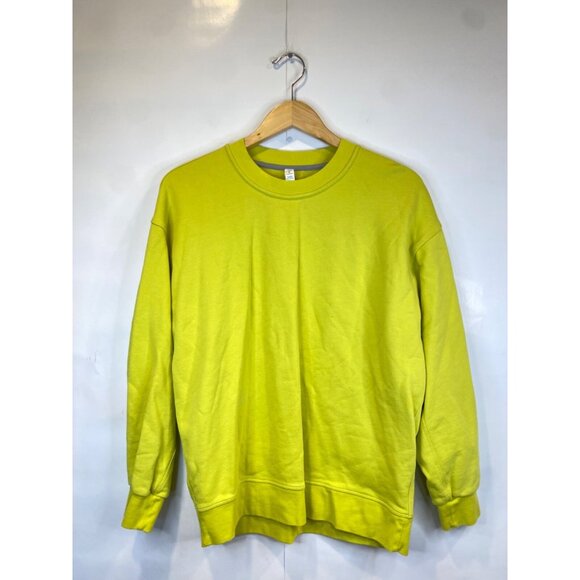 Lululemon Perfectly Oversized Crew Sweatshirt Pullover Bright Yellow Size 4 - Picture 1 of 6